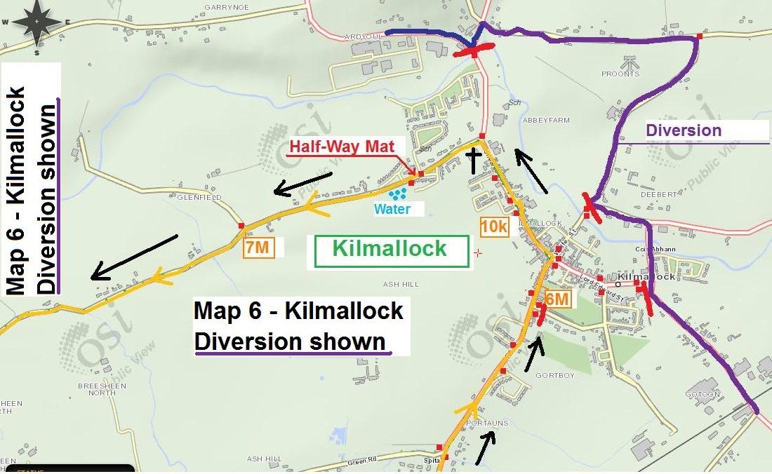 Steward Map 6 - Portanus- Kilmallock Town w Diversion to Mile 7